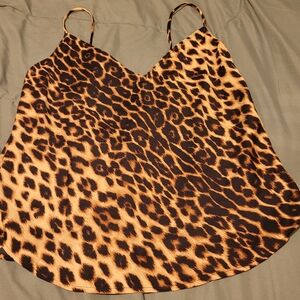 A.L.C. Leopard Print Camisole in Black and Tan